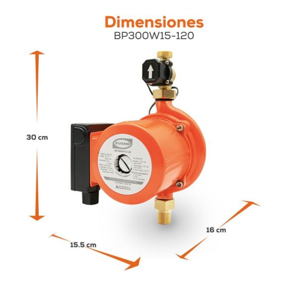 Bomba presurizadora 3 servicios. dimensiones