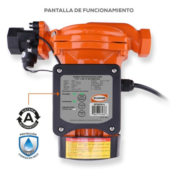 Bomba presurizadora 8 servicios.