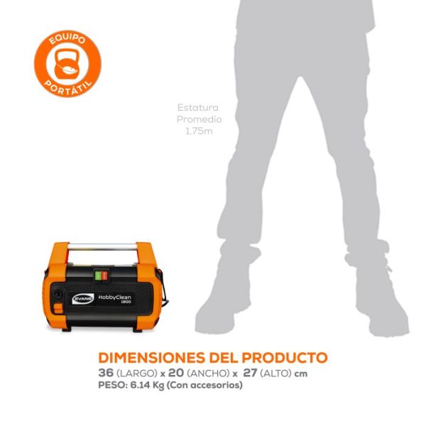Hobby Clean 1800 1.8kW 120V dimensiones